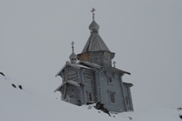 Trinity Church in a heavy snow